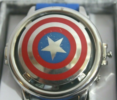 Captain America Marvel Shield Cover Watch - Picture 11 of 12
