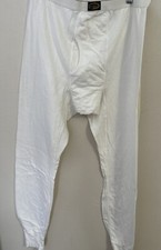 DuoFold Thermal Base Layer Pants Mens Sz XL White Solid Pull On Active
