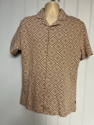 Steel & Jelly British Design Men s Dusty Rose Button Down Shirt Size M