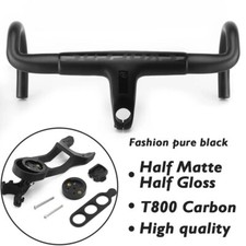 Manubrio integrato bici da strada in fibra di carbonio 28,6/31,8 mm manubrio curvo