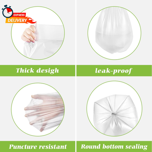 1.2 Gallon 120 Counts Strong Trash Bags Garbage Bags, Bathroom Trash Can Waste B - Picture 4 of 12