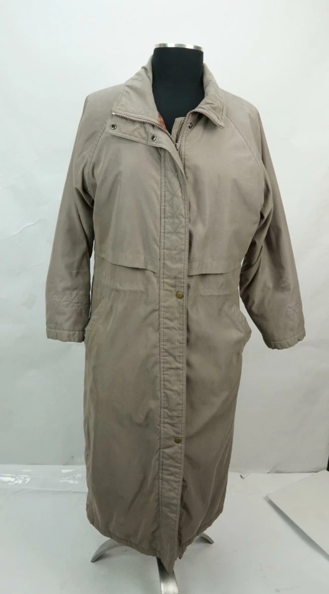 L.L. Bean Trench Coat Women s Beige Jacket Size 6 8