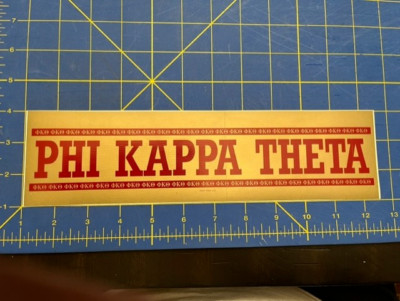Phi Kappa Theta Bumper Computer Sticker Outside Window/Opaque Surface Apply
