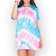 SHOW ME YOUR MUMU NWT Dylan T-Shirt Dress- Cotton Candy Tie Dye- size XS