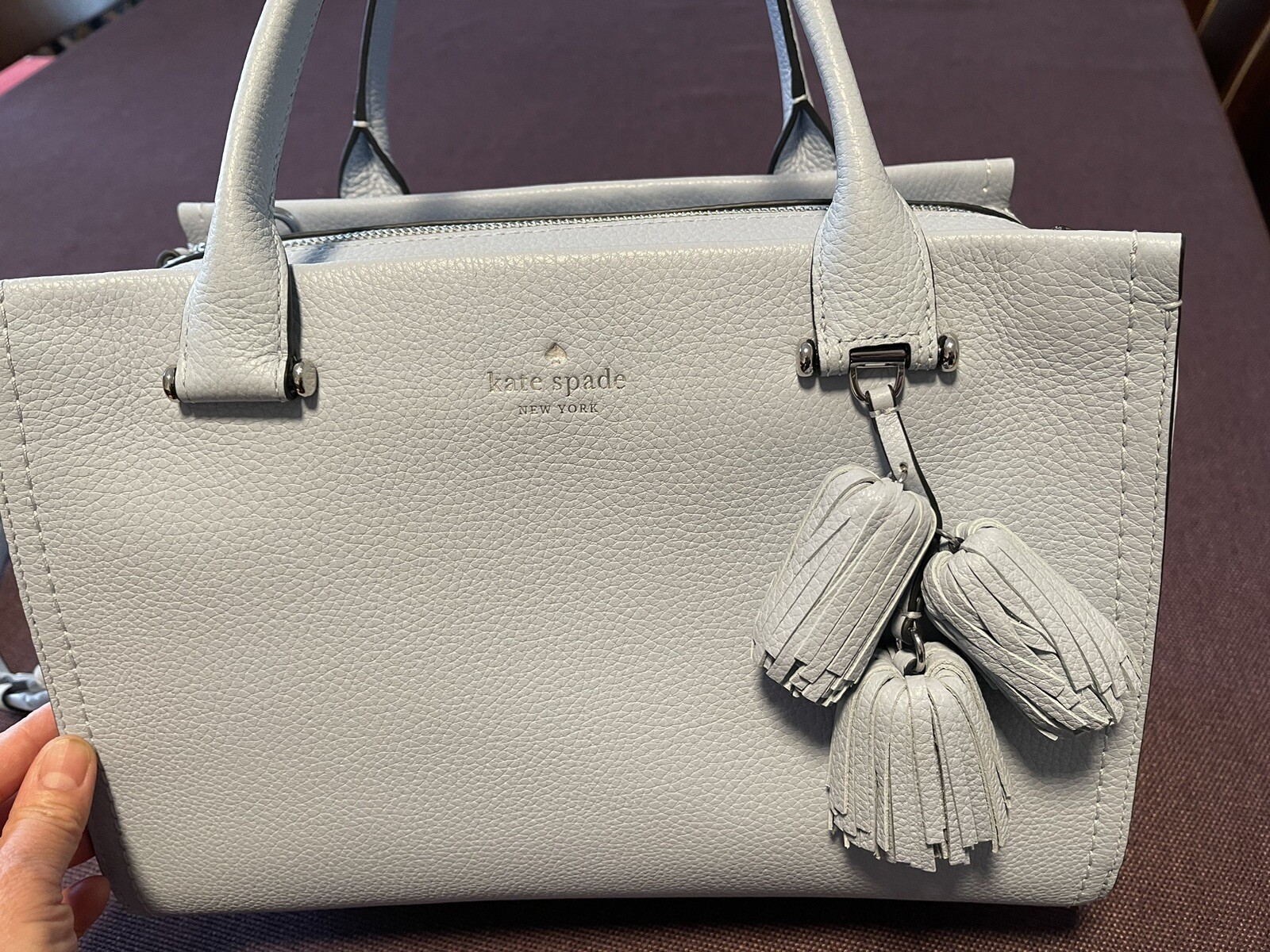 Kate Spade blue ocean fog genuine leather handbag Retail: $399~ NWT~