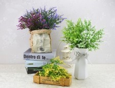 US 4pcs 7 Heads Artificial Flower Wheat Grass wedding bouquet Home Decoration