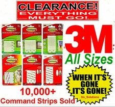 3M Command Strips Self Adhesive Wall Hanging Picture Hanging Strips 