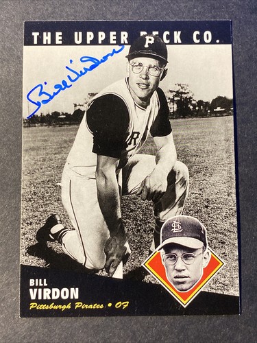 Bill Virdon Pittsburgh Pirates Autographed Baseball Card Upper Deck