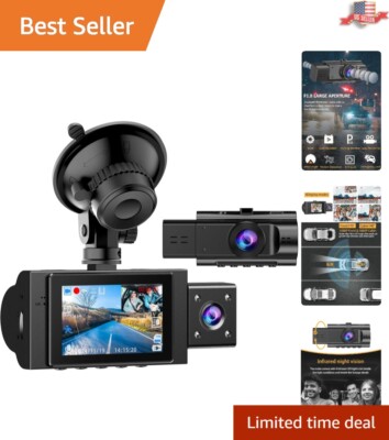 24-Hour Parking Monitoring Dash Cam with Loop Recording and Emergency Lock Video