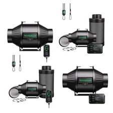 VIVOSUN AeroZesh T4/T6/T8 Inline Duct Fan Smart Ventilation System For Grow Tent