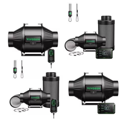 VIVOSUN AeroZesh T4/T6  Inline Duct Fan Smart Ventilation System For Grow Tent