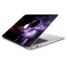 Skin Decal Wrap for Macbook Air 13 Inch 13" - Eclipsed Moon purple sky
