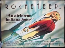 Rocketeer ORIGINAL Mini Quad Movie Film Poster Disney Jennifer Connolly 1991
