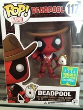 FUNKO POP! DEADPOOL COWBOY BOBBLE-HEAD Marvel FIGURE SDCC 2016