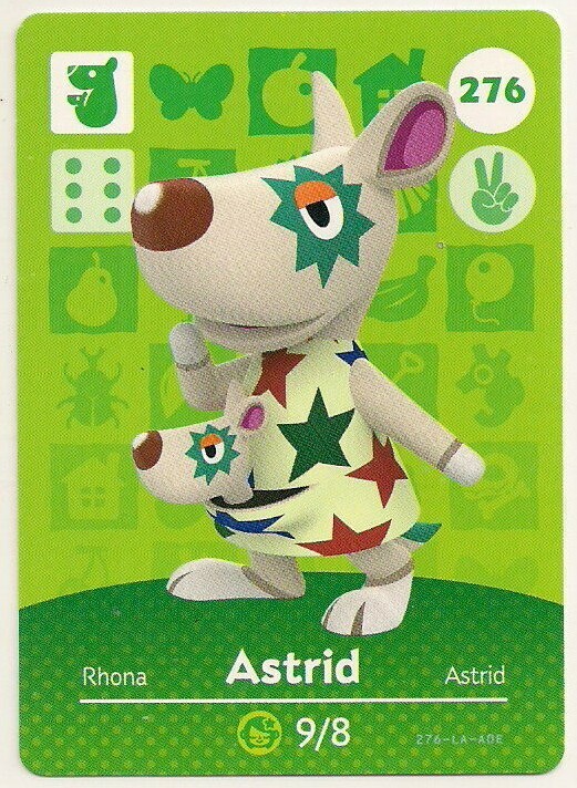 Astrid #276 Animal Crossing Amiibo Authentic Nintendo Series 3