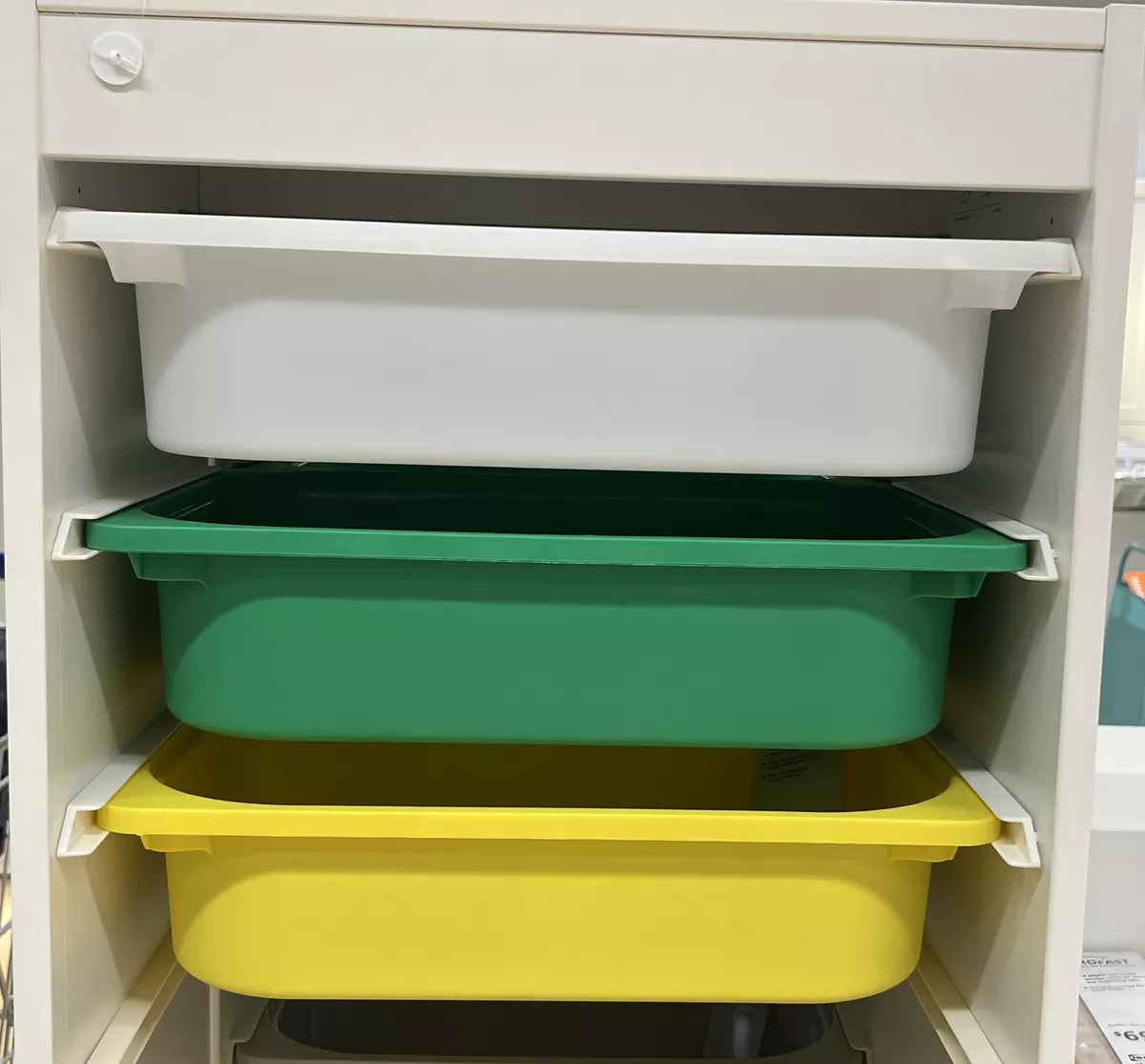 Ikea Trofast Storage Bin Box Medium White, Green or Yellow for