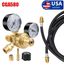 Argon CO2 fit Lincoln Mig Tig Flow Meter Welding Regulator Welder Gauge Gas Hose