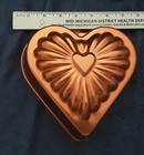 3 Vintage Copper Jello Molds, Fish, Heart, Rose Ring — photo 8