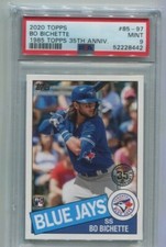 2020 Topps - BO BICHETTE - 1985 Topps 35th Anniversary Rookie - BLUE JAYS  PSA 9