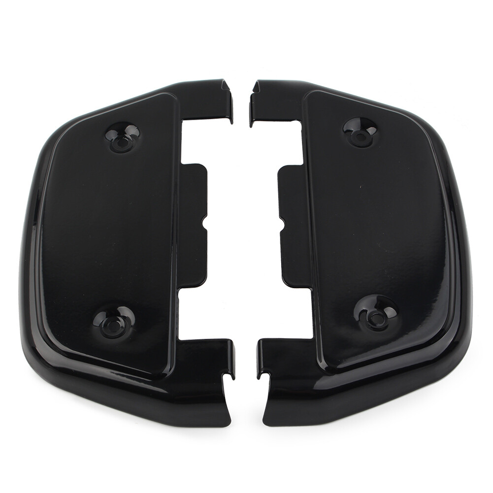 1 Pair Black Passenger Footboard Floorboard Covers For Harley Touring