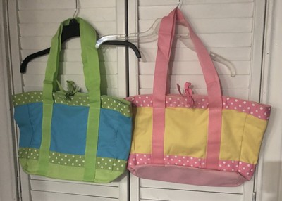 FABRIC TOTES with Ribbon Tie Closures
