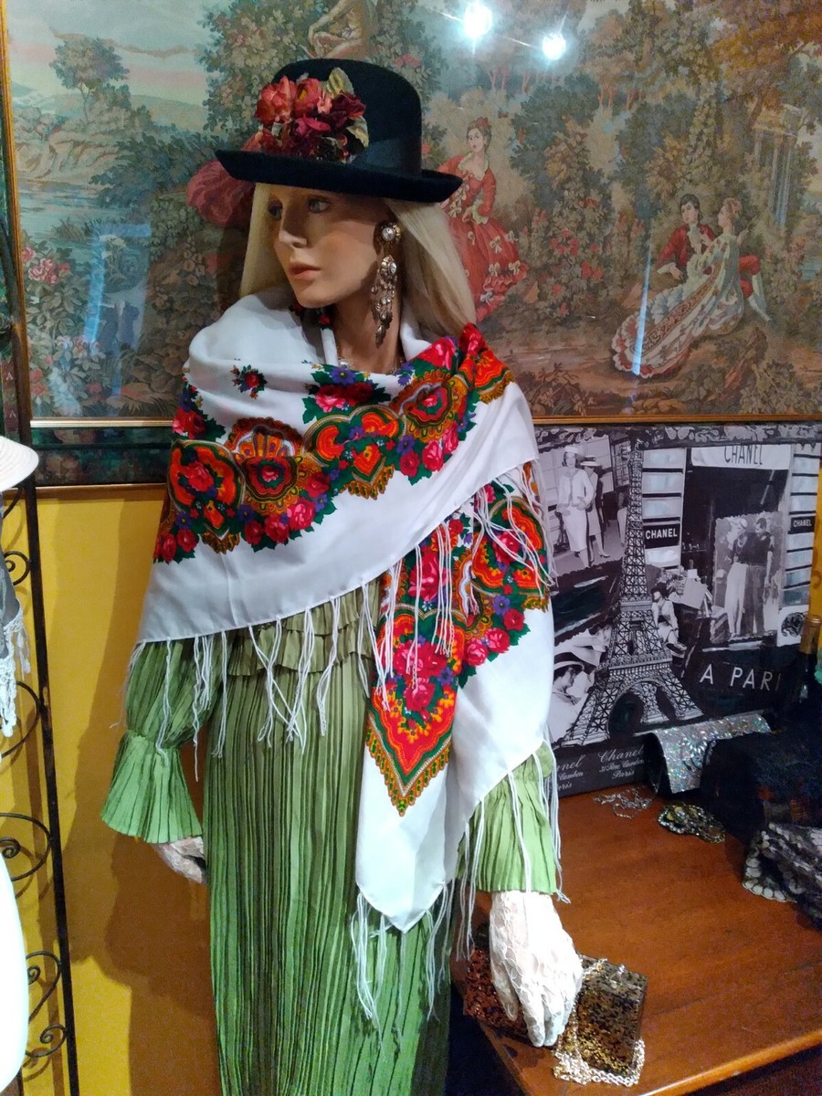 Vintage Scarf , Wrap (Piano Table Cover, Runner) View 2