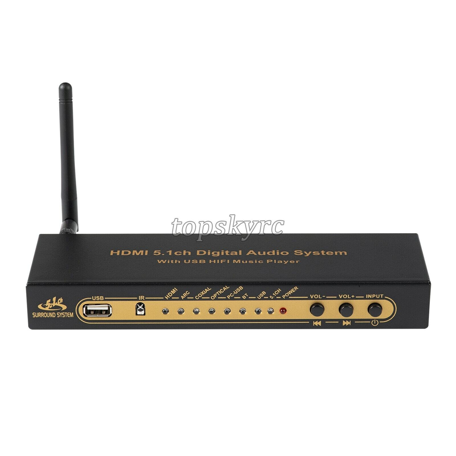 Decodificador de áudio Panorama 5.1, sistema de áudio e vídeo analógico  digital, coaxial, fibra, AUX, disco U, entrada USB para PC, 192Khz/32 bits