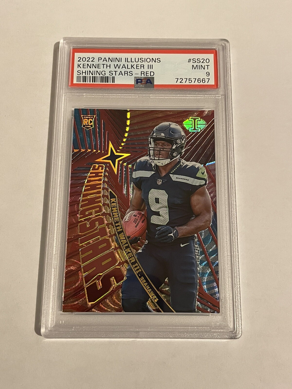 Kenneth Walker III Panini Illusions Shining Stars #SS20 Red