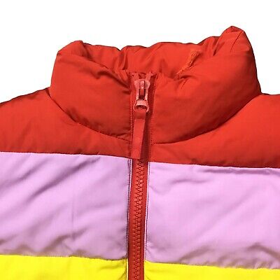 Women's Color Block Puffer Coat LEGO Collection x Target Red/Yellow/Orange/Pink