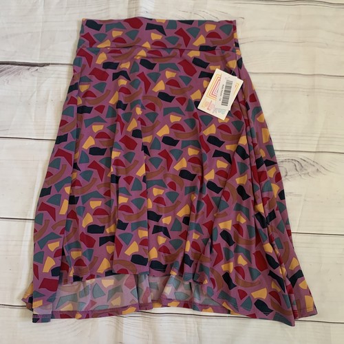 LuLaRoe Azure Kids Girls Size 14 Skirt colorful Stretchy Elastic waist NEW - Picture 1 of 8