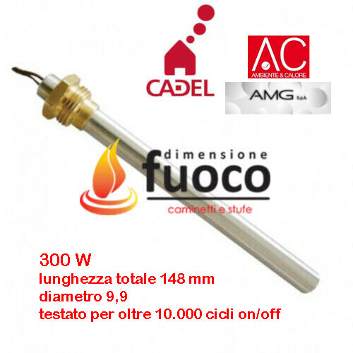 CANDELETTA RESISTENZA ACCENSIONE STUFA CADEL - AMBIENTE E CALORE - AMG - 1003 - Foto 1 di 3