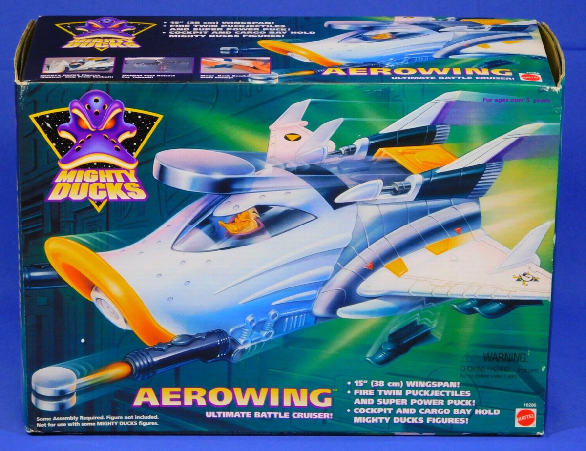 MIGHTY DUCKS AEROWING BATTLE CRUISER SHIP 1996 SEALED BOX MATTEL