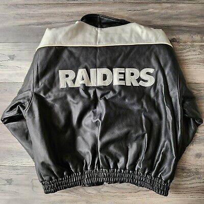 Oakland Raiders Rare Vintage 90's Leather Bomber Jacket Game Oakland Raiders Rare Vintage 90's Leather Bomber Jacket Game