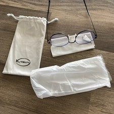 Classic Round Clear Lens Glasses for Women Men Circle Metal Frame Non-Prescrip/C