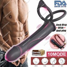 Men Penis Cock Ring Vibrator G-spot Dildo-Massager Sex Toys For-Women-Couple
