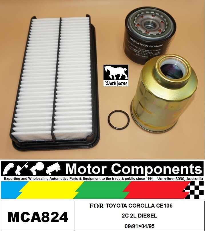 FILTER SERVICE KIT FOR TOYOTA COROLLA CE106 2C 2L DIESEL 09/91>04/95 | eBay