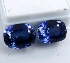 15 Ct Natural Kashmiri Blue Sapphire Cushion Cut Certified Loose Gemstone Pair