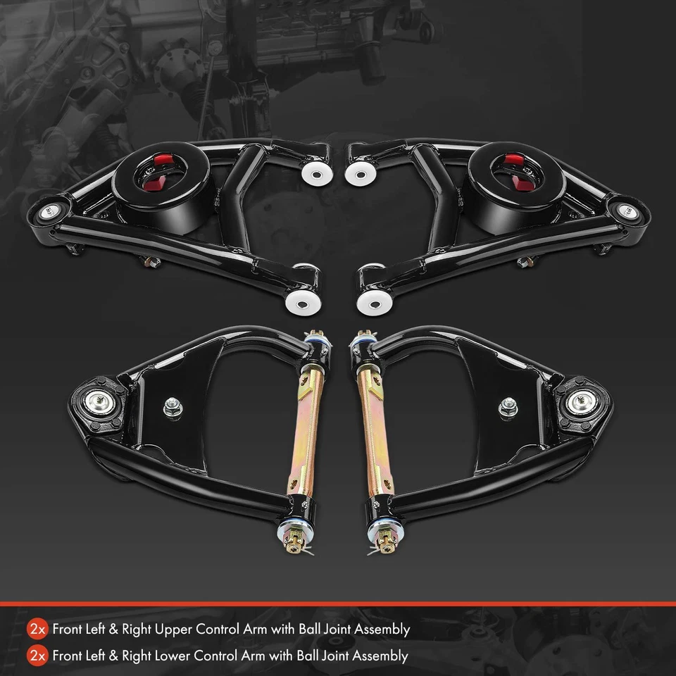 4x Kit de brazo de control delantero superior e inferior para Buick Skylark 1964-1972 Chevy Pontiac Foto 3 de 4