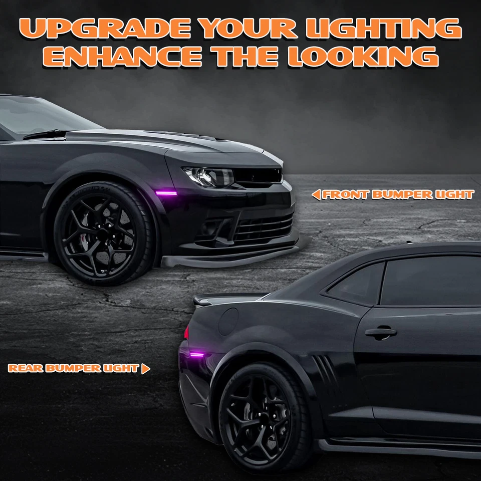 Lámpara LED dinámica delantera trasera luces marcadoras laterales para Chevy Camaro SS LT 2010-2015 Foto 2 de 4