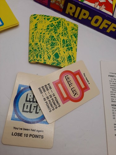 Complete Rare Vintage 1975 RIP OFF Buy/Sell Card Game Waddingtons House of Games - Picture 7 of 10
