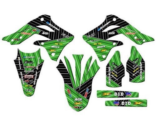 2013-2015 KX 450F RACE SERIES Green Senge Graphics Kit Compatible with Kawasaki - Picture 1 of 4
