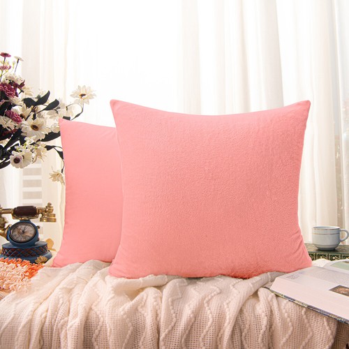 Velvet Cushion Cover 2 Pack Ultra Soft Various Colors Throw Pillow Case - Picture 45 of 64