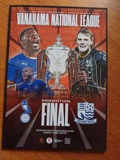 Oldham Athletic v Southend United : Play Off Final Programme : Wembley : 1/6/25