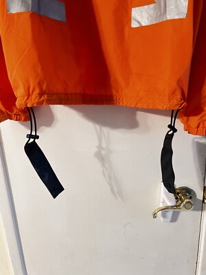 Moncler Off White Gangui Logo Reflector Nylon Zip Up Orange Moncler Off White Gangui Logo Reflector Nylon Zip Up Orange