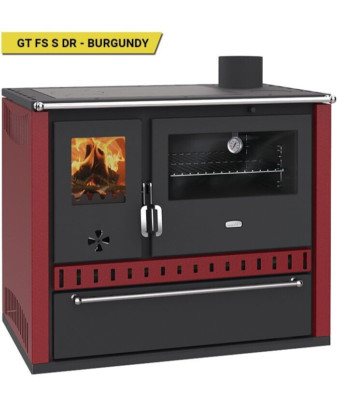 Küchenofen Holzherd Prity GT FS S DR bordeaux 15kW EEK-A Bimschv2