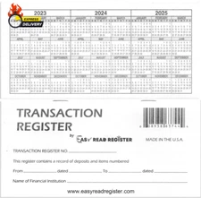 12 Check Registers for Personal Checkbook - Made in the USA - Checkbook Ledger T