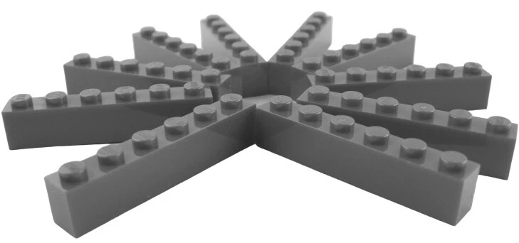 Lego 10 Stück Stein dunkelgrau (dark bluish gray) 1x6 Steine (3009) Basics Neu