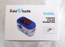 ZacUrate 500BL Fingertip Pulse Oximeter Blood Oxygen Finger Monitor with Battery
