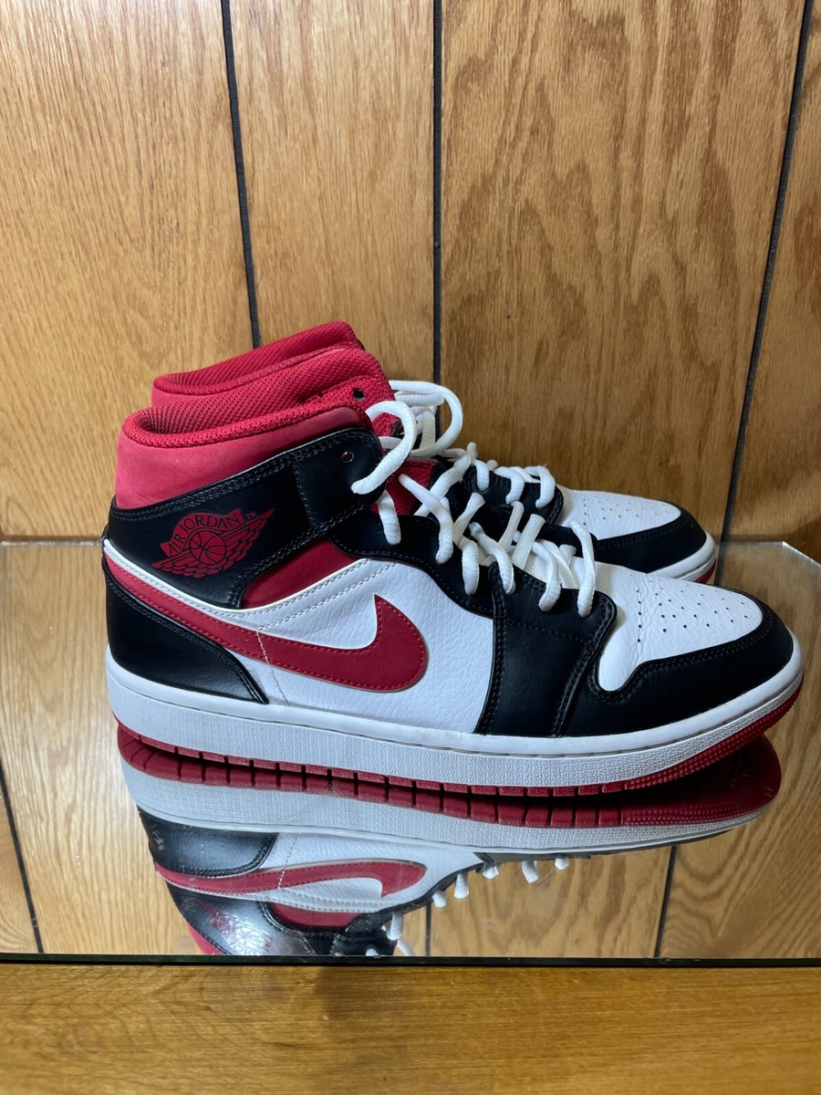 Nike Air Jordan 1 Mid Gym Red Black White Size 9 Mens