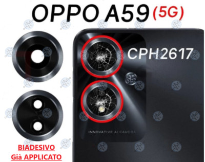 Vetro Posteriore Con Biadesivo Per HONOR X8A - Lente Fotocamera Di Ricambio